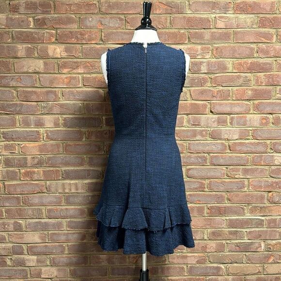 Rebecca Taylor Navy Sleeveless A-Line Dress Size 8 - Picture 6 of 9